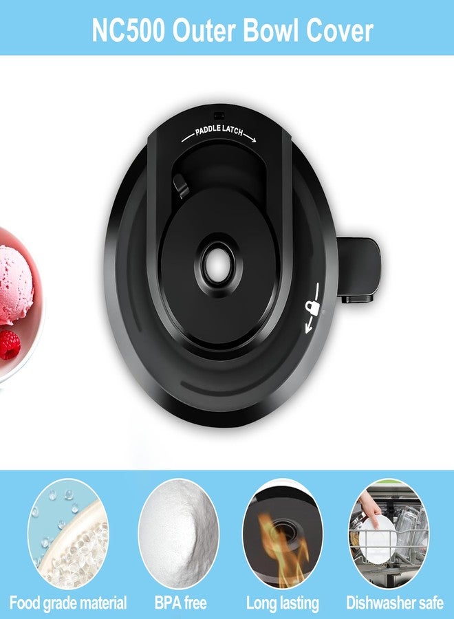 CHUDODO Replacement Outer Bowl Lid Compatible with Ninja CREAMi Ice Cream Maker NC500/NC501 Series, Leakproof ，Dishwasher Safe Cover, Reusable Ice Cream Maker Accessories (Paddle Not Included) - Image 3